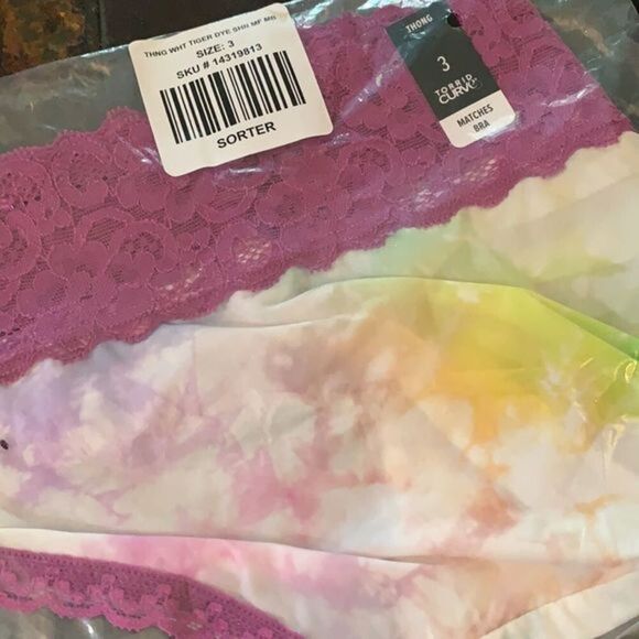 Torrid White Tie-Dye Second Skin Thong Panty - Picture 6 of 6